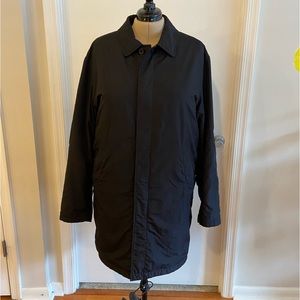 Massimo Dutti City black insulated rain coat